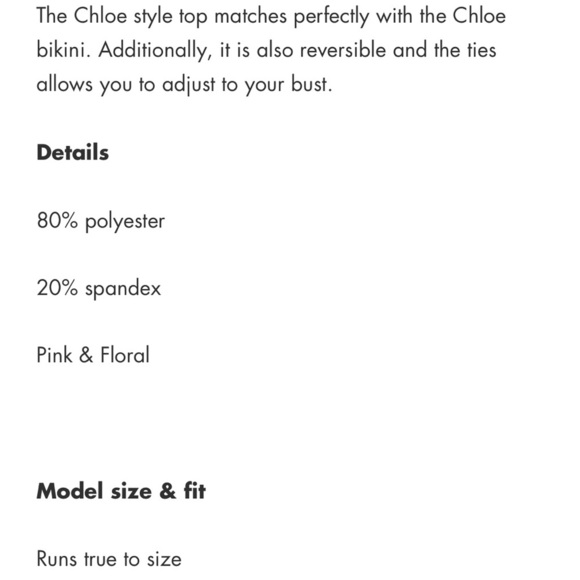 New! Bylil Chloe Reversible Tie Front Top Cover Up XS Bikini - Picture 4 of 8